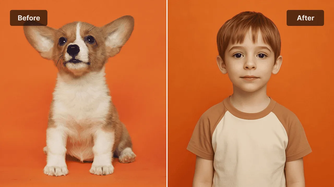 Pet to human generator result