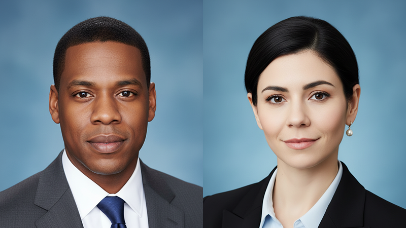 Blue gradient+formal attire